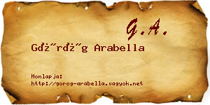 Görög Arabella névjegykártya